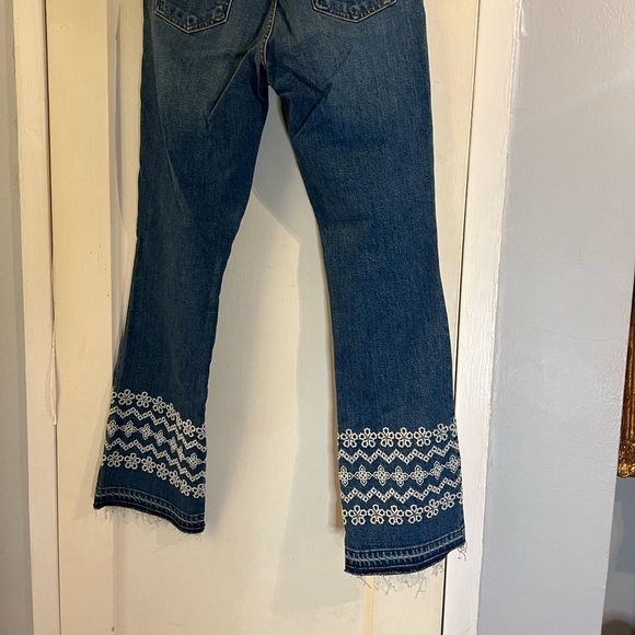 Derek Lam 10 Crosby Jane Embroidered Ankle Jeans 28 - Picture 7 of 16